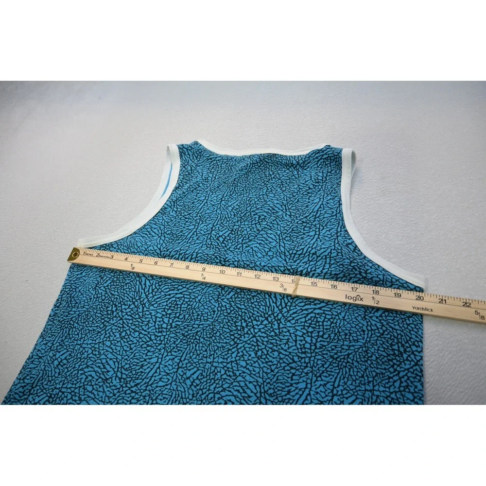 Nike Jordan Tank Top Mens Medium Blue Elephant Print Jumpman Athletic Excellent